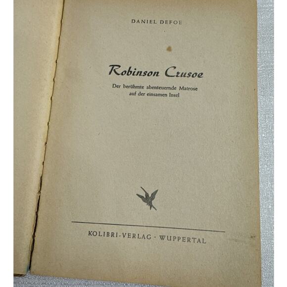 Robinson Crusoe Daniel Defoe Vintage Mid-20th century German/Deutsch edition - Picture 11 of 15